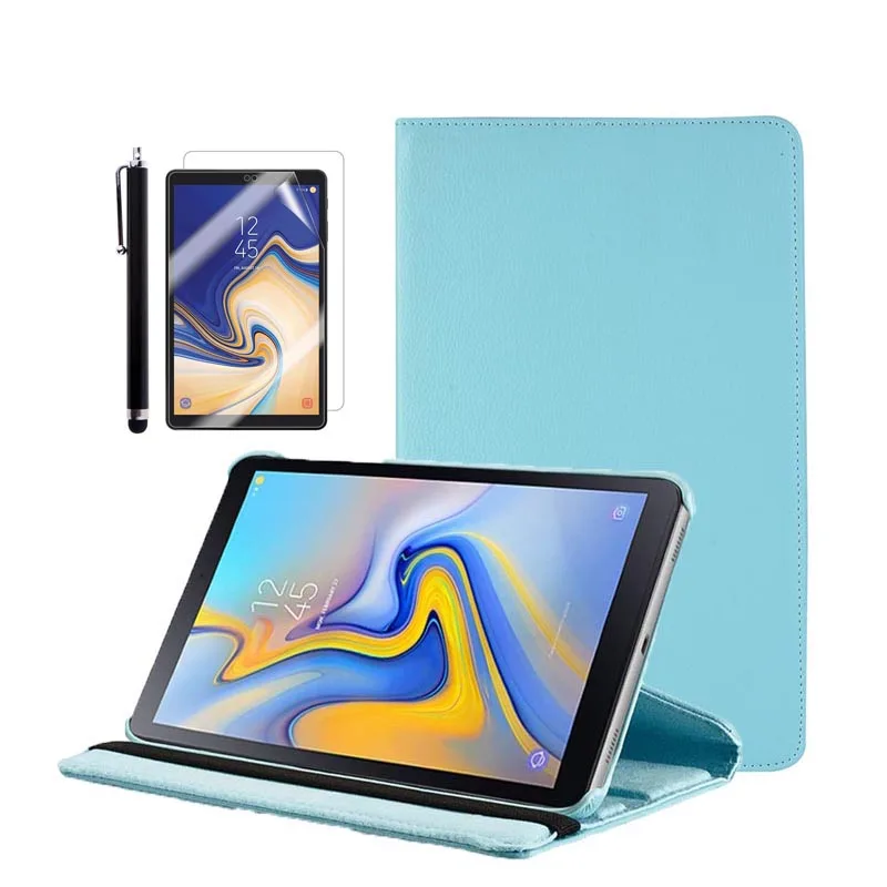 SkyBlue Складной чехол с флип-стойкой эксклюзивный для Galaxy Tab A Tablet 10,5 дюймов SM-T590(Wi-Fi)/SM-T595(LTE)+ стилус+ пленка для экрана - Цвет: SkyBlue