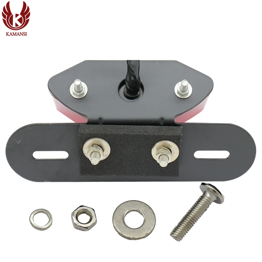 Universal 12V Motorcycle Taillights LED Red Light Self-contained Bracket 5 Lines For Cafe Racer Enduro License Plate Lights |
