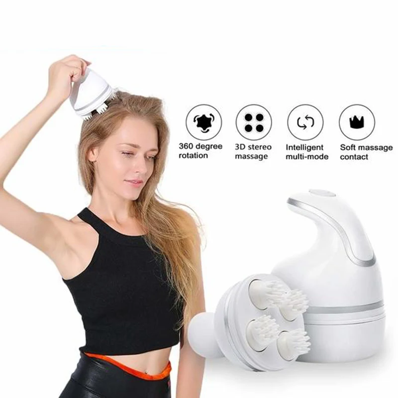 

New Smart 4D Head Massager Electric Scalp Massager Pressure Points To Relieve Stress Promote Blood Circulation Hair Growth