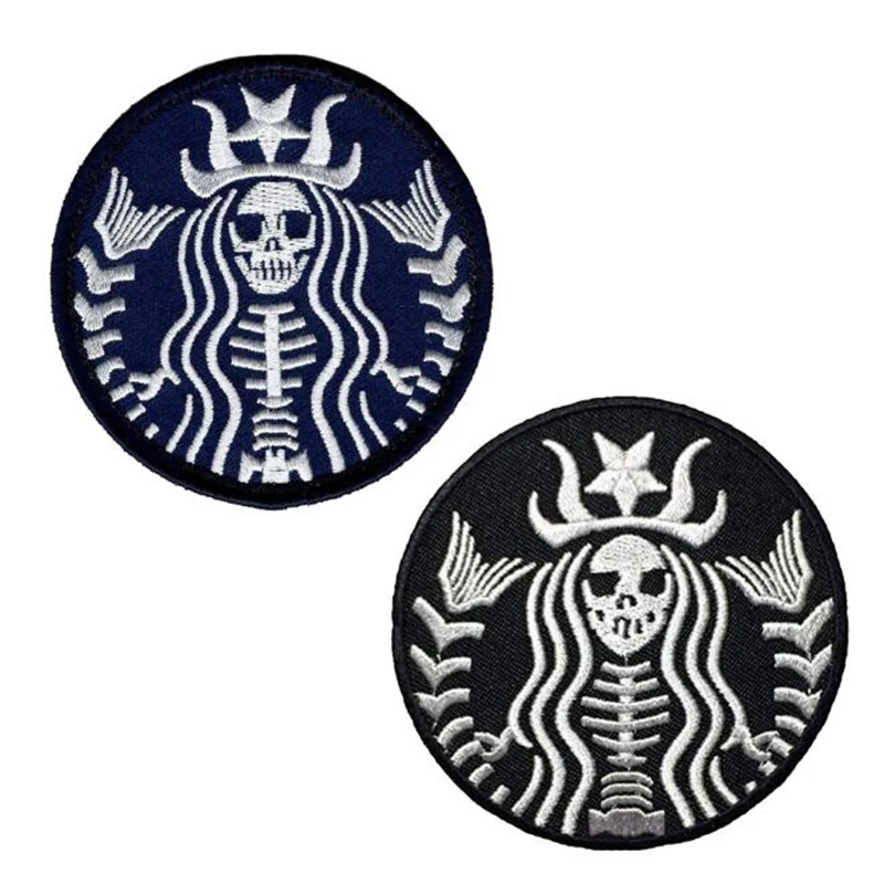 3D Хэллоуин &quotскелетная&quot тема тактическая нашивка Военная пластырь черного и