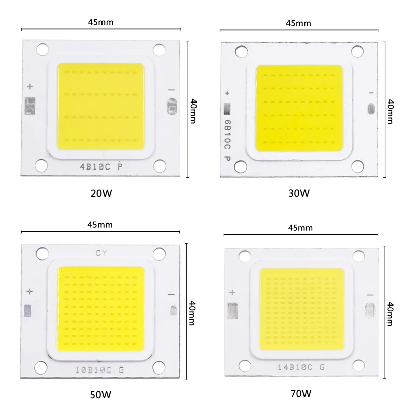 Высокая Мощность Epistar COB светодиодный бусины 10 Вт 20 30 50 70 AC 100 265V переменного тока в