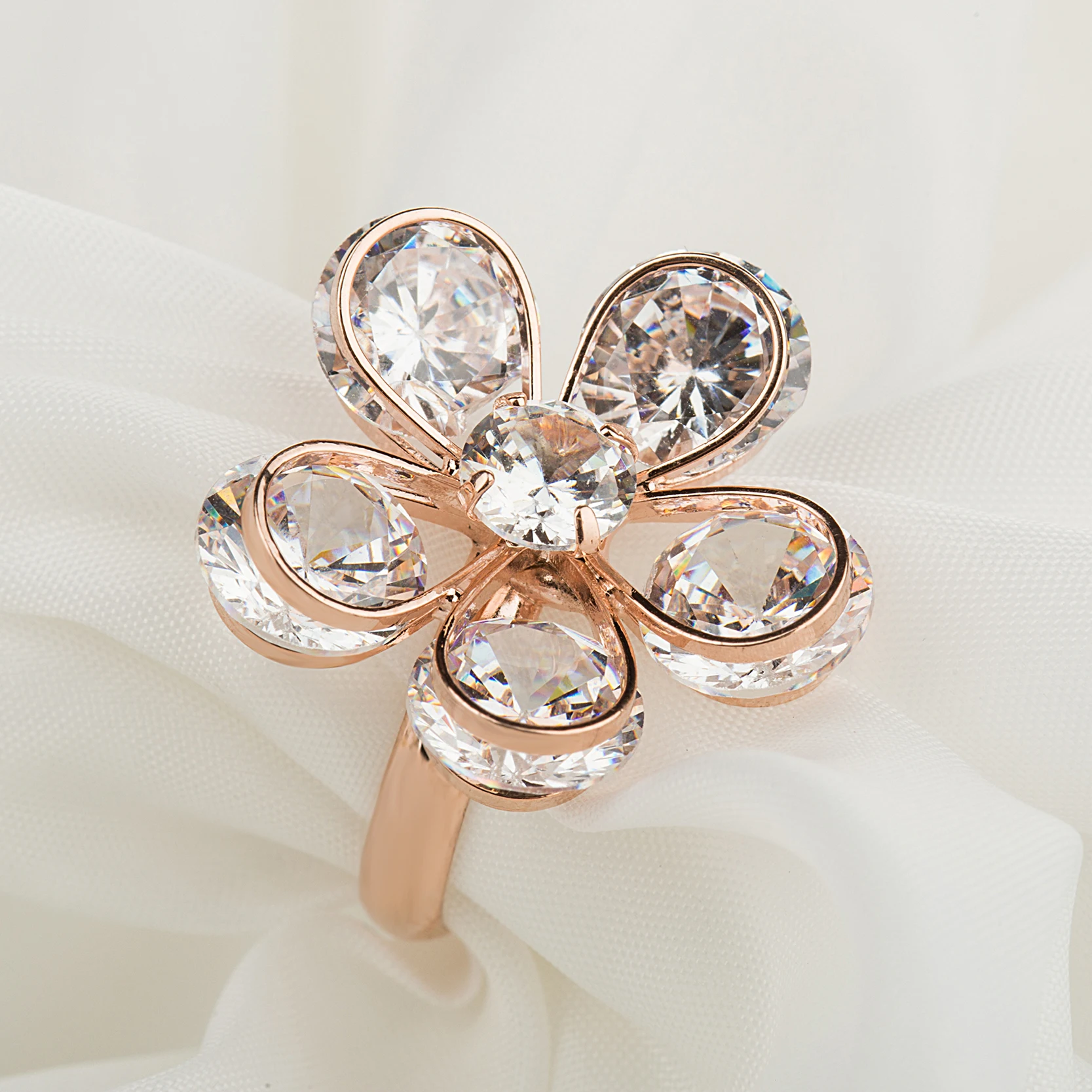 Женское кольцо с фианитом регулируемое|adjustable rings for women|rings womenwomen |