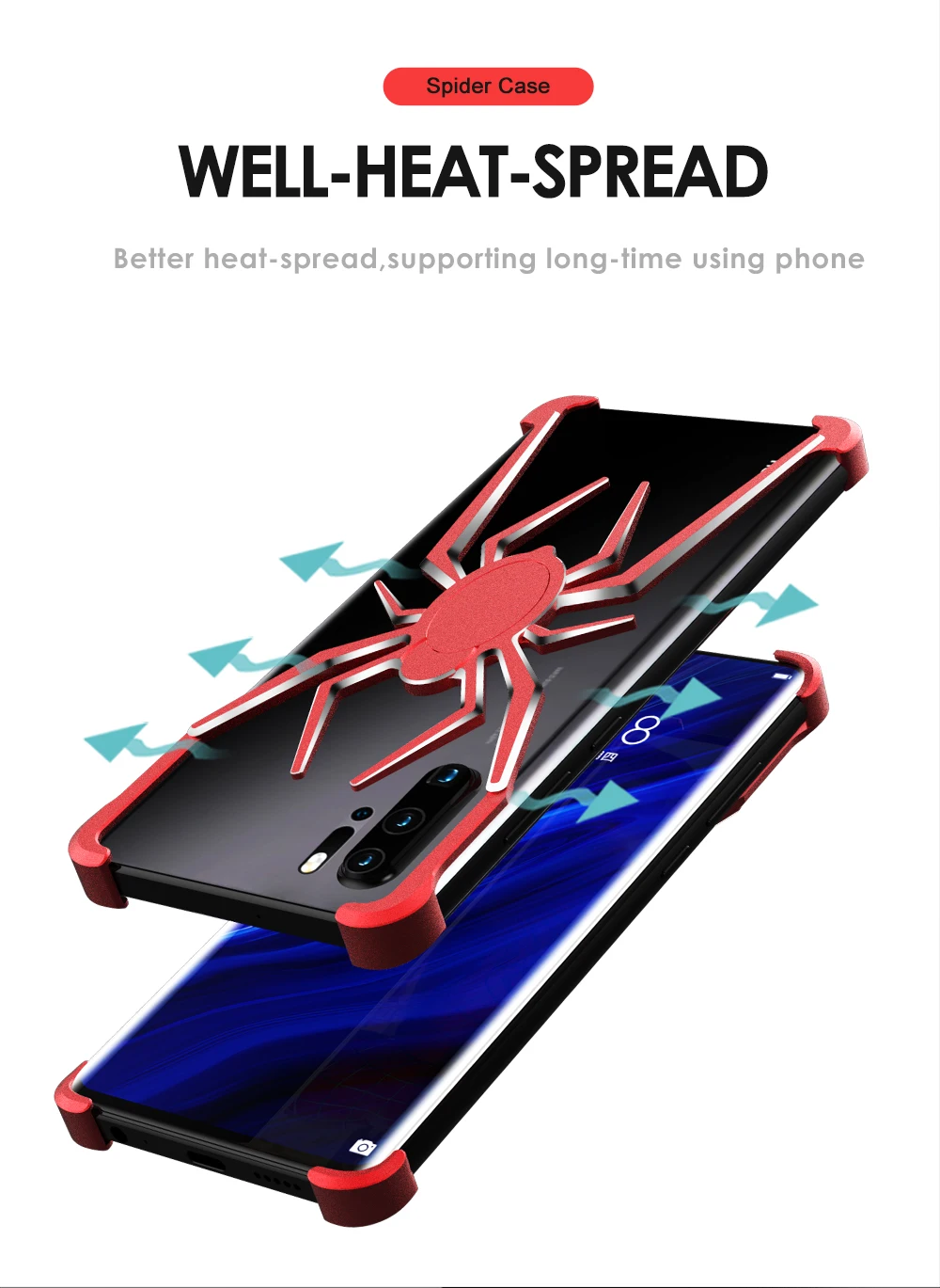 R-JUST Алюминиевый металлический чехол с пауком для huawei P30 Pro mate 20 Pro чехол-накладка Железный человек защитный чехол для телефона