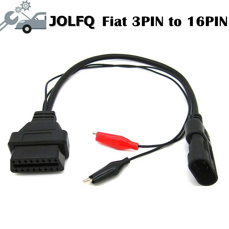 2018 лучшее качество для Fiat 3Pin 16Pin OBD/OBDII автомобиля диагностический кабель разъем 3
