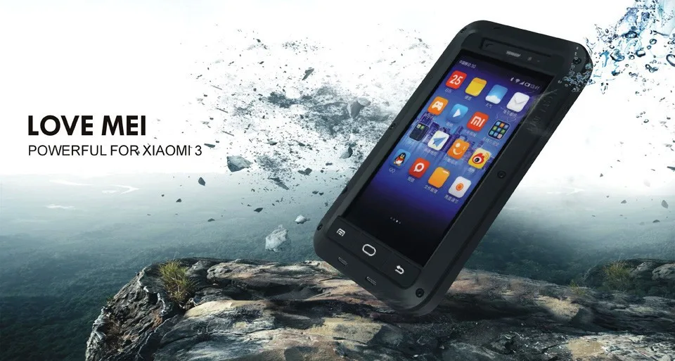 Оригинальный мощный чехол для Xiaomi 3 M3 Mi3 Водонепроницаемый противоударный
