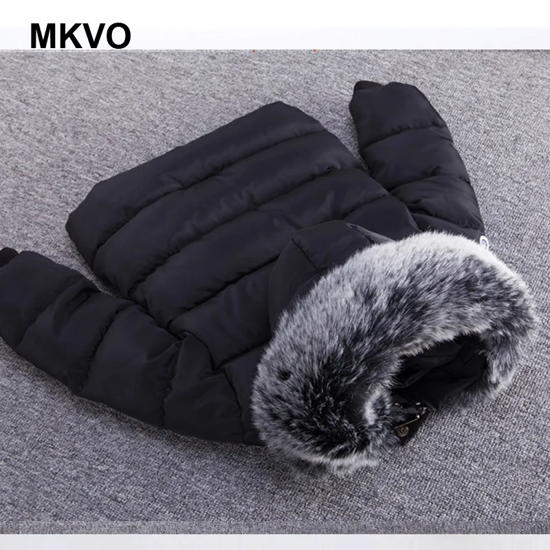 Верхняя одежда для мальчиков и девочек повседневная черная длинная толстая