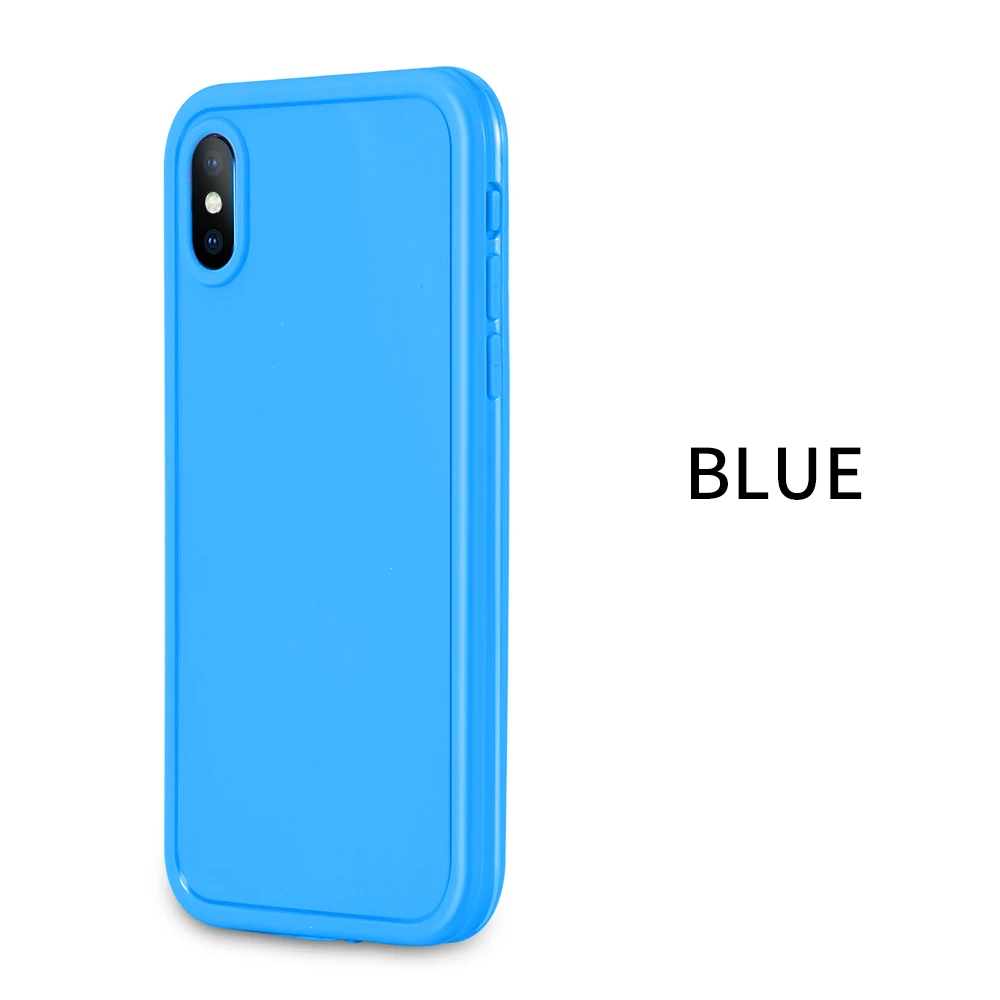 Синий KISSCASE 360 Водонепроницаемый чехол для iPhone 5 5SE 6 6s 7 8 Plus X Чехол Водонепроницаемый чехол iPone XS XR XS MAX Подводное покрытие Capinhas - Цвет: Синий