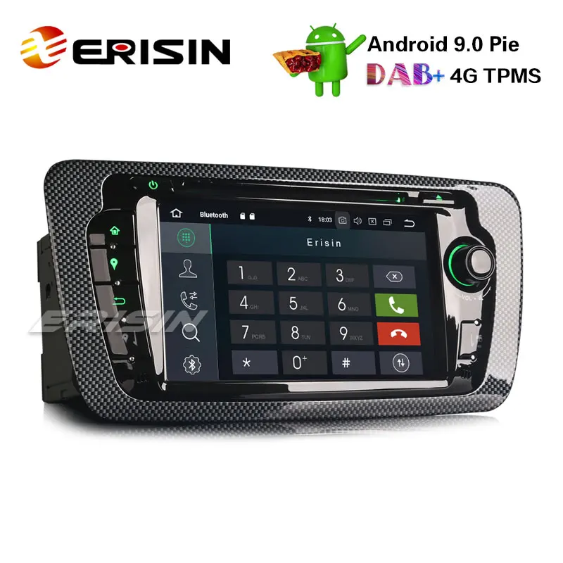 Erisin ES4822S 7 &quotDAB + Авто Радио Android 9 0 автомобильный DVD плеер SD GPS 4G OBD Bluetooth радио для SEAT