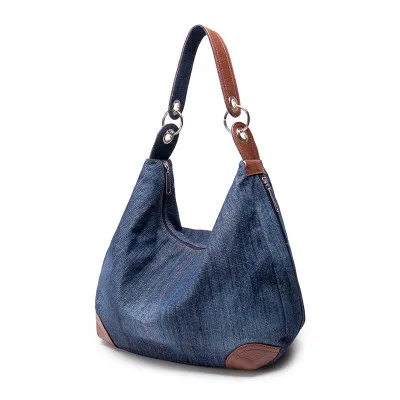Bolso Kiple большая роскошная Дамская джинсовая сумка большая сумка на плечо синяя джинсовая дамская сумка джинсовая сумка через плечо женская сумка на плечо - Цвет: 2