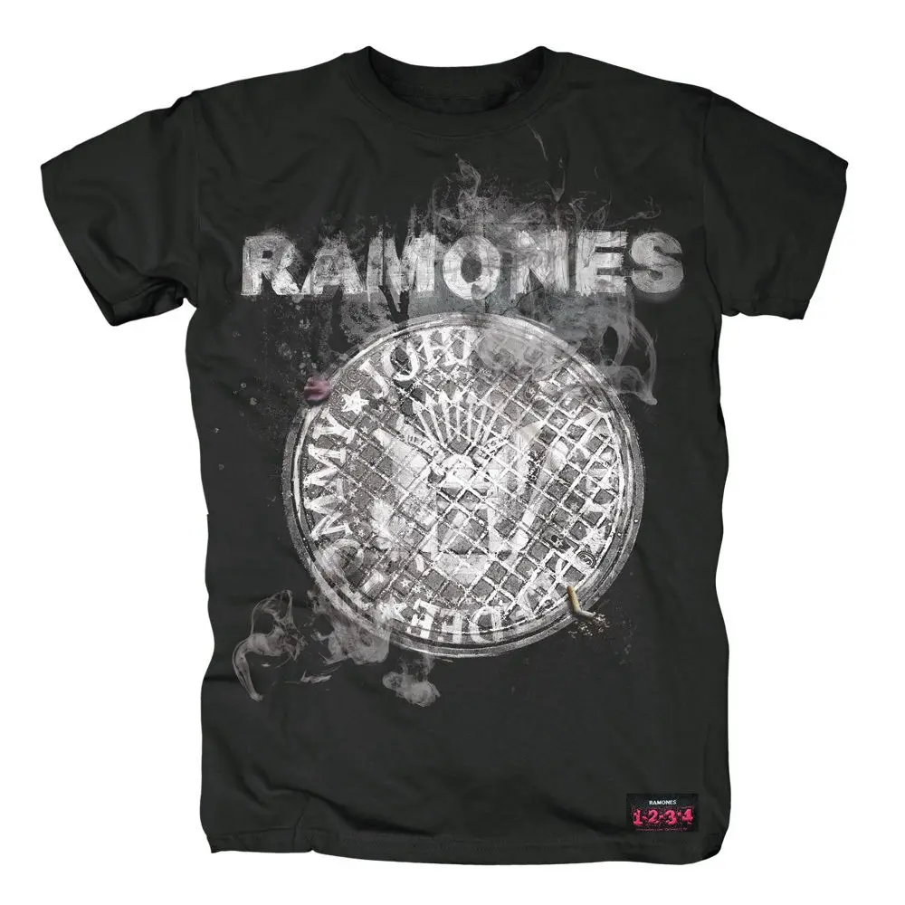 2018 Новая модная мужская футболка RAMONES Bowery крышка люка Camiseta официальный Hombre