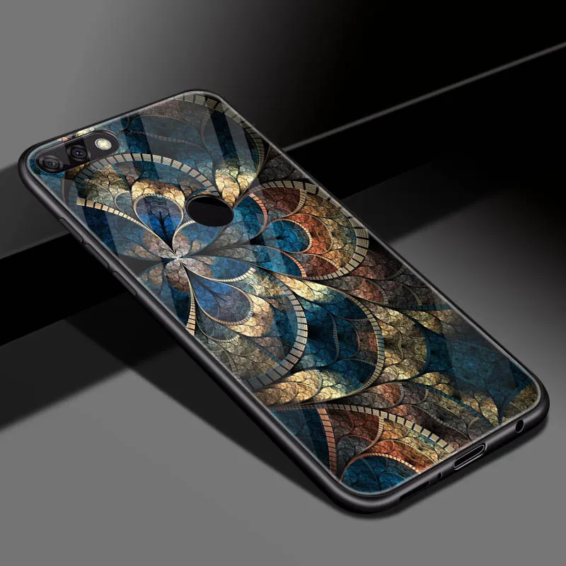 BLK-21 DIY фото настроить чехол для телефона Coque huawei Y9 закаленное стекло крышка для huawei y9 p20 pro honor 10 lite honor 8x max - Цвет: BLK-21