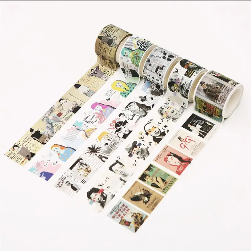 Ретро план недели/девушка набор декоративного скотча Васи японские канцелярские