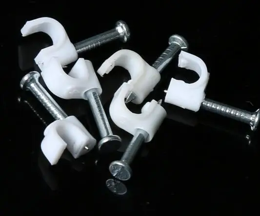 100 шт. 7 мм круглая кабельная проволока Настенные винтовые зажимы Кабельные