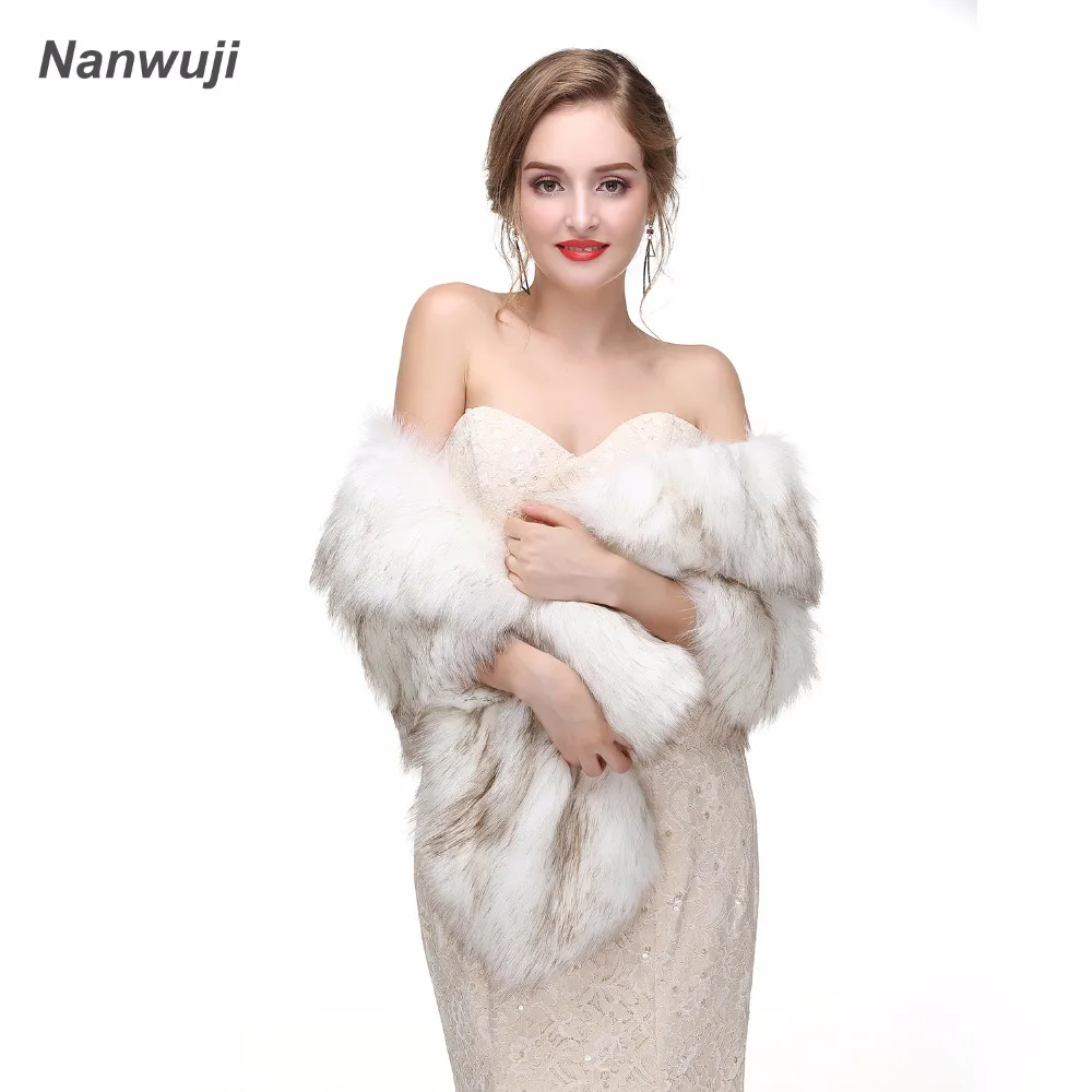 В наличии Сезон зима весна Дешевые искусственный мех Свадебный жакет Теплые