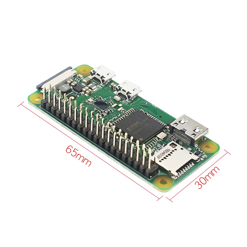 Новый Raspberry Pi Zero W 512M ОЗУ 1 ГГц процессор Wi Fi и Bluetooth предварительно сваренный 40