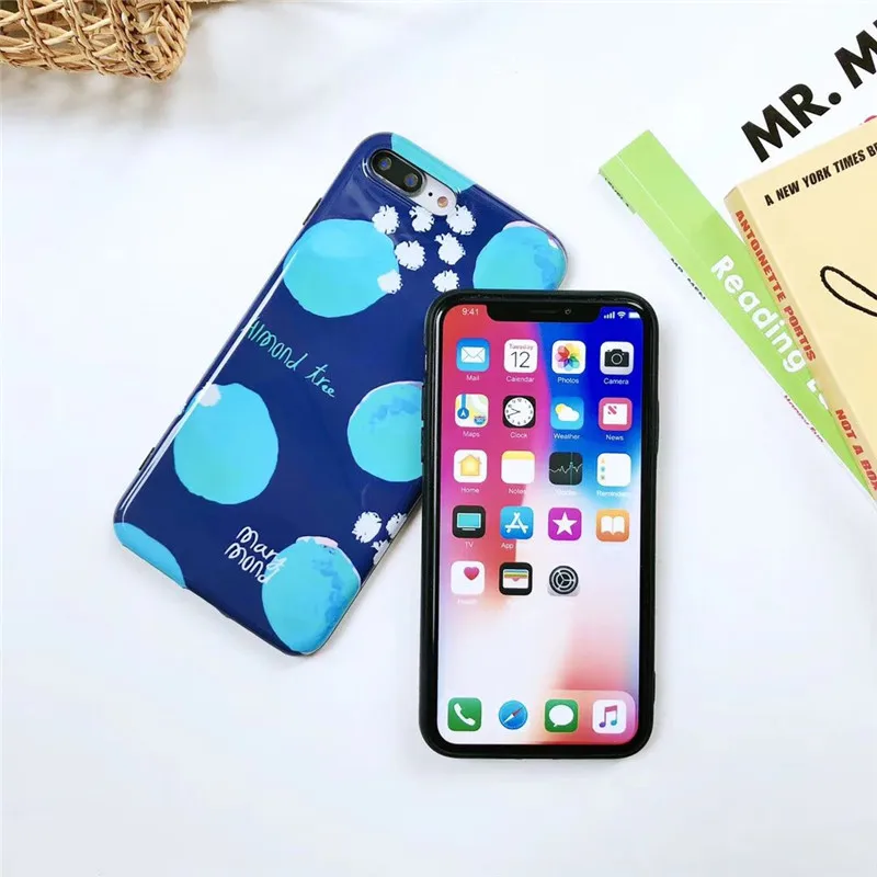 DISCASE чехол для телефона iphone X Простой INS ретро свежие фрукты 6 S 7 8 плюс IMD Глянцевая