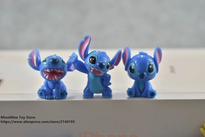 DISNEY Lilo &amp Stitch 3 см 12 шт./компл. фигурка осанки коллекция украшений аниме игрушка