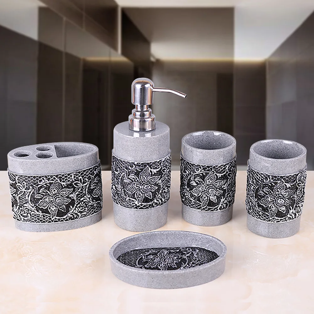 Набор для мытья в ванной комнате набор из 5 предметов с песочным камнем