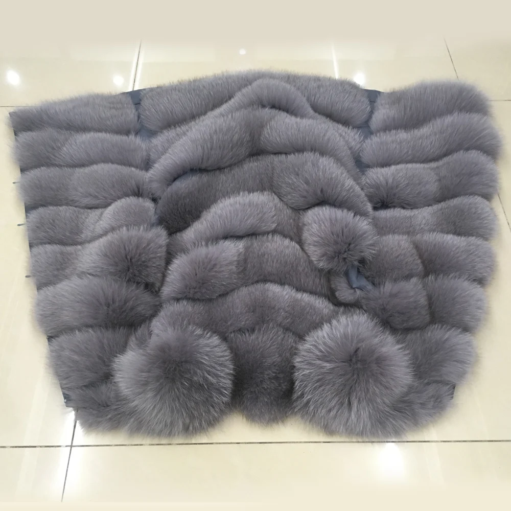 Новый женский жилет из натурального Лисьего меха осенне зимнее пальто теплый