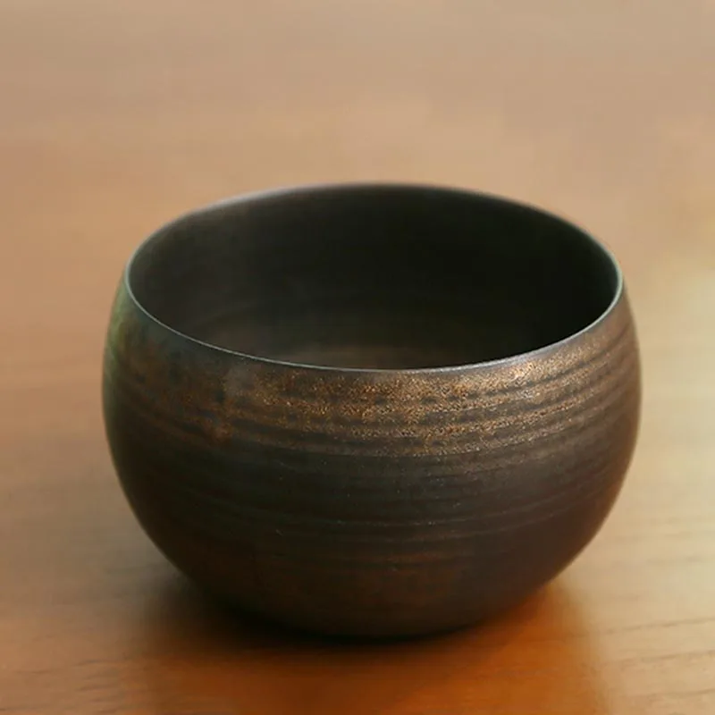 

500ml Japanese Style Vintage Coarse Pottery Matcha Bowls Tea Ceremony Accessories Handmade Ceramic Tea Wash Kung Fu Tea Set Gift