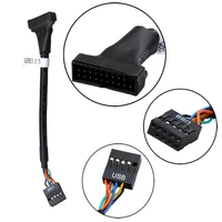 2pcs usb 3 0 20 pin header male to usb2 0 9 pin motherboard female adapter cable converter abs line