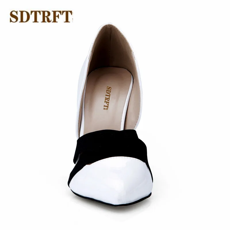 SDTRFT/Большие Размеры: 35 42 43 zapatos mujer свадебные туфли с острым носком на высоком