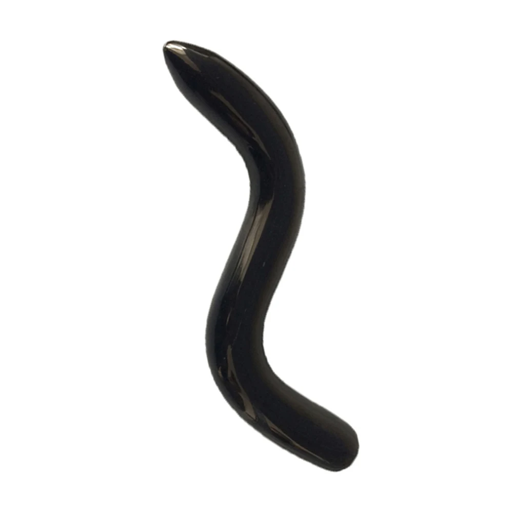 Black S Shape Натуральный кварц Кристальный массаж палочка розовый кварц Массажная палочка Большой целебный Кристалл Камень иони Массажная палочка как подарок для женщин - Цвет: Black S Shape
