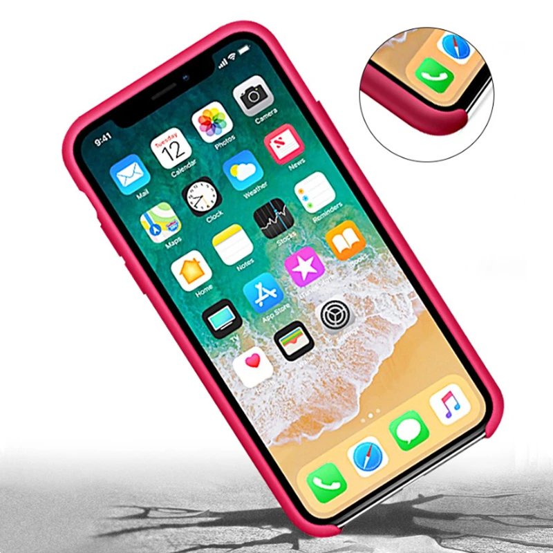 Оригинальный чехол из жидкого силикона для iPhone 12 mini Pro Max 11 XS XR X противоударный 8 7