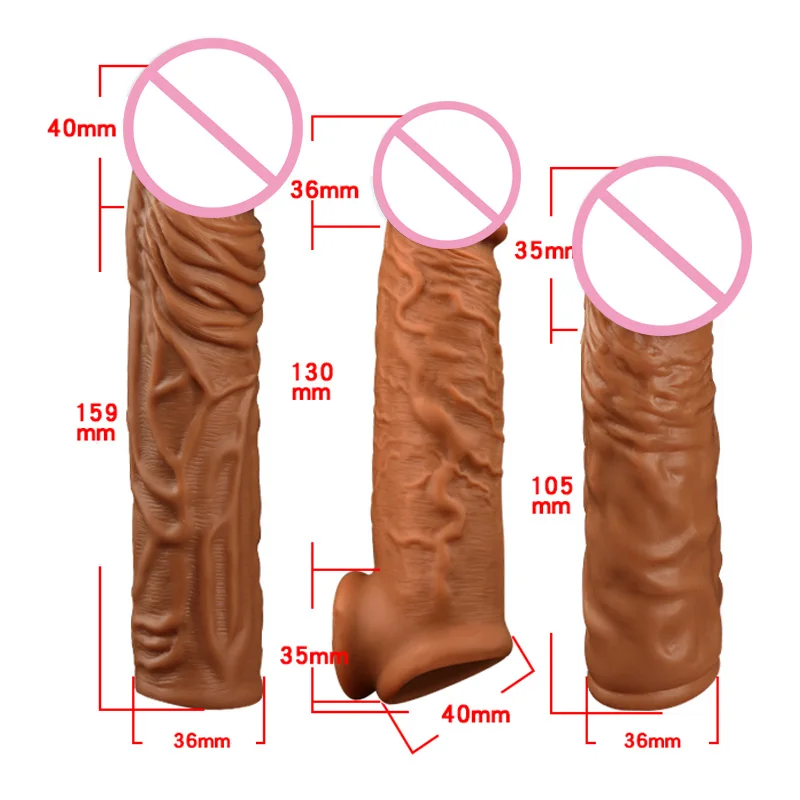 Реалистичный толстый увеличитель для пениса увеличения Прямая поставка |