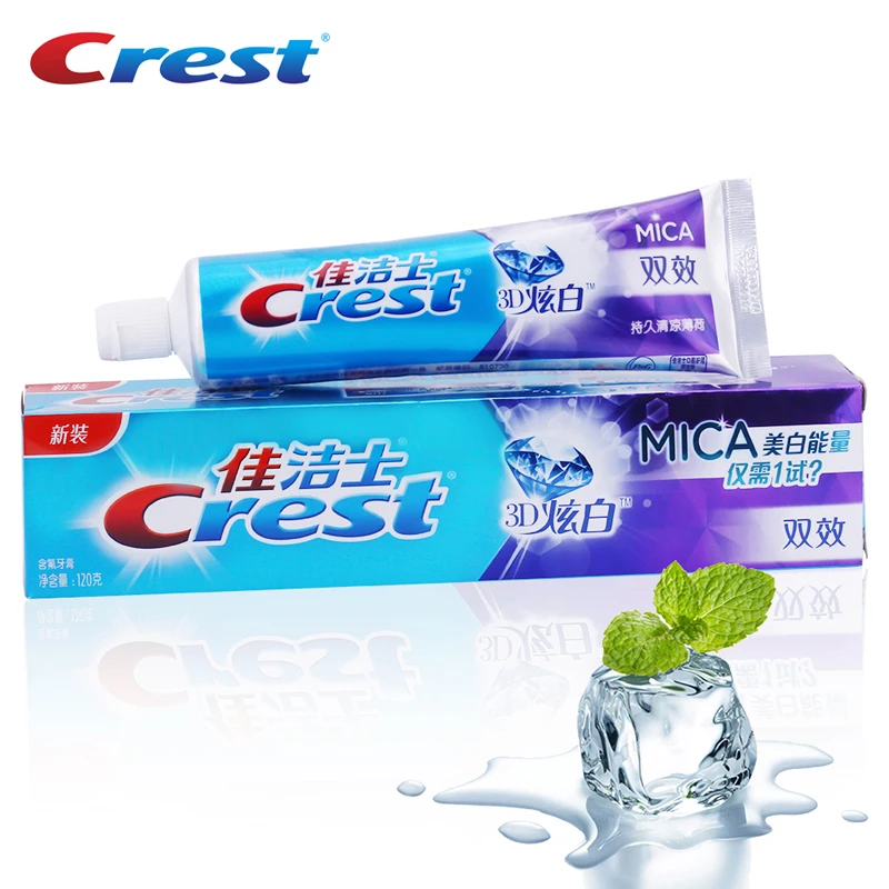 Зубная паста Crest 3D White с двойным эффектом 120 г * 2 шт.|flavored toothpaste|whitening toothpastefluoride