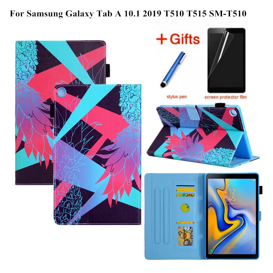 Чехол для Samsung Galaxy Tab A 10 1 2019 T510 T515 чехол планшета с отделением карт в мультяшном