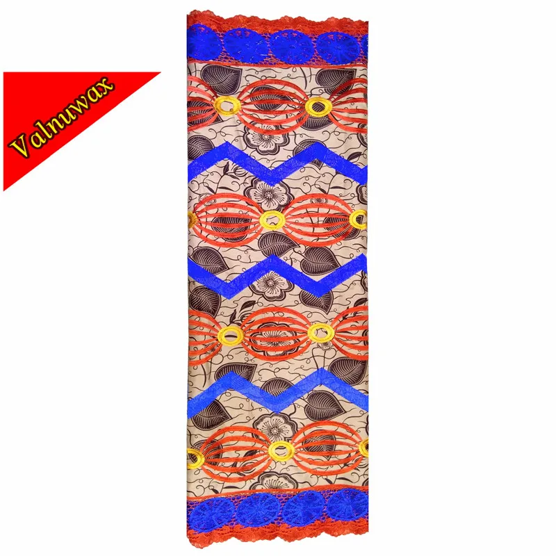 Мисс L Новый дизайн Африканский нигерийский Анкара печати кружевной ткани 6 ярдов