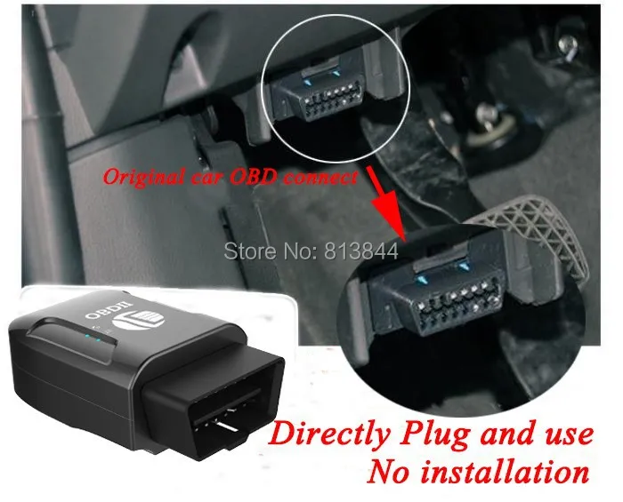 

10pcs/lot DHL free shipping gm908 TK206 OBD gps gsm gprs car tracker Quad Band Anti-theft GSM/GPRS GPS Tracker Tracking OBD II