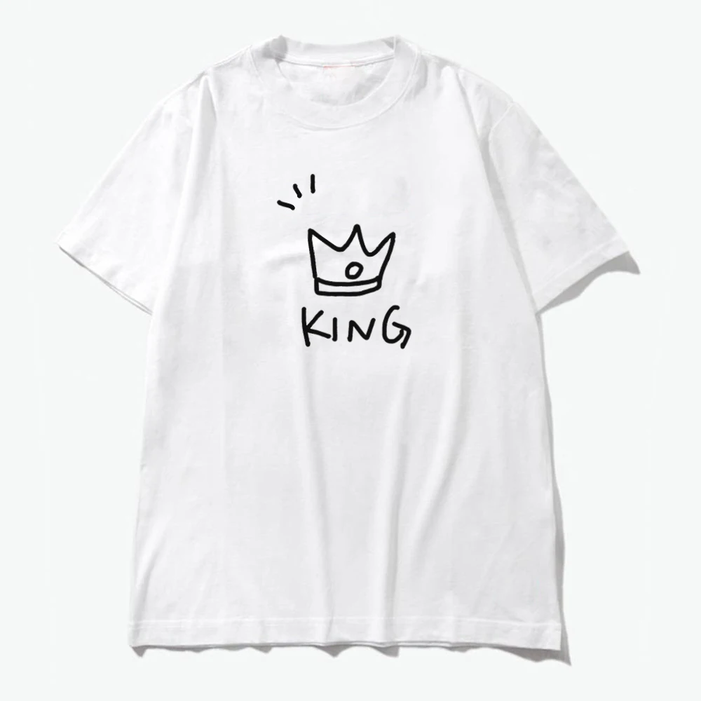 King queen Женская хлопчатобумажная рубашка 2019 новая Harajuku Эстетическая Футболка