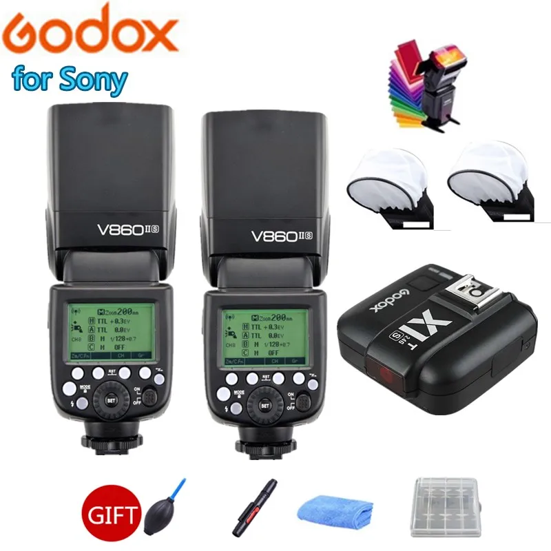 3x Godox Винг V860II S камера Вспышка Speedlite вспышки с литий ионной батареей 2 4 г