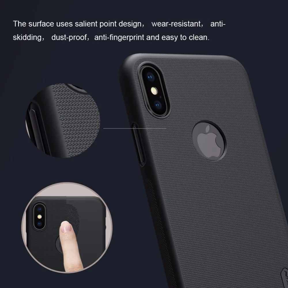 Чехол для iphone XS NILLKIN суперматовый защитный жесткий чехол на заднюю панель apple X S Max