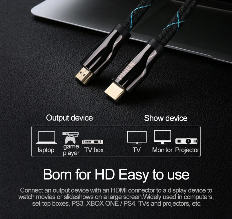 HDMI Convention кабель к 2 0 4k 3D 60FPS для HD LCD TV ноутбука PS3 проектор Ordinat Apple xbox 360|Кабели HDMI| |