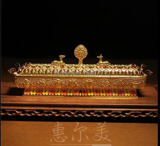 

Gold-plated copper wire incense censer incense lying eight auspicious Taiwan Craft\feng shui