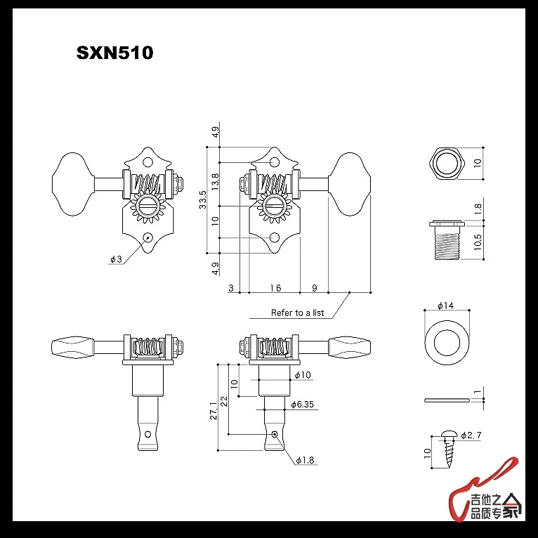 Оригинальный комплект L3 + R3 GOTOH 1 гитарные головки с открытым механизмом тюнеры