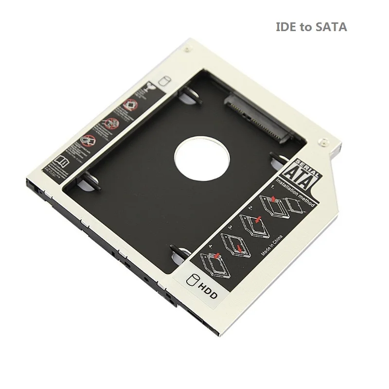 Новый жесткий диск Caddy IDE SATA 2 й bay брекет модуль Tray 12 7 мм расширение памяти для