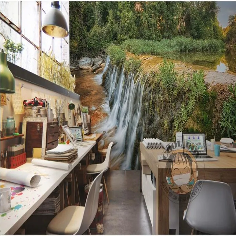 Wellyu индивидуальные большие фрески современный минималистичный стиль зеленые