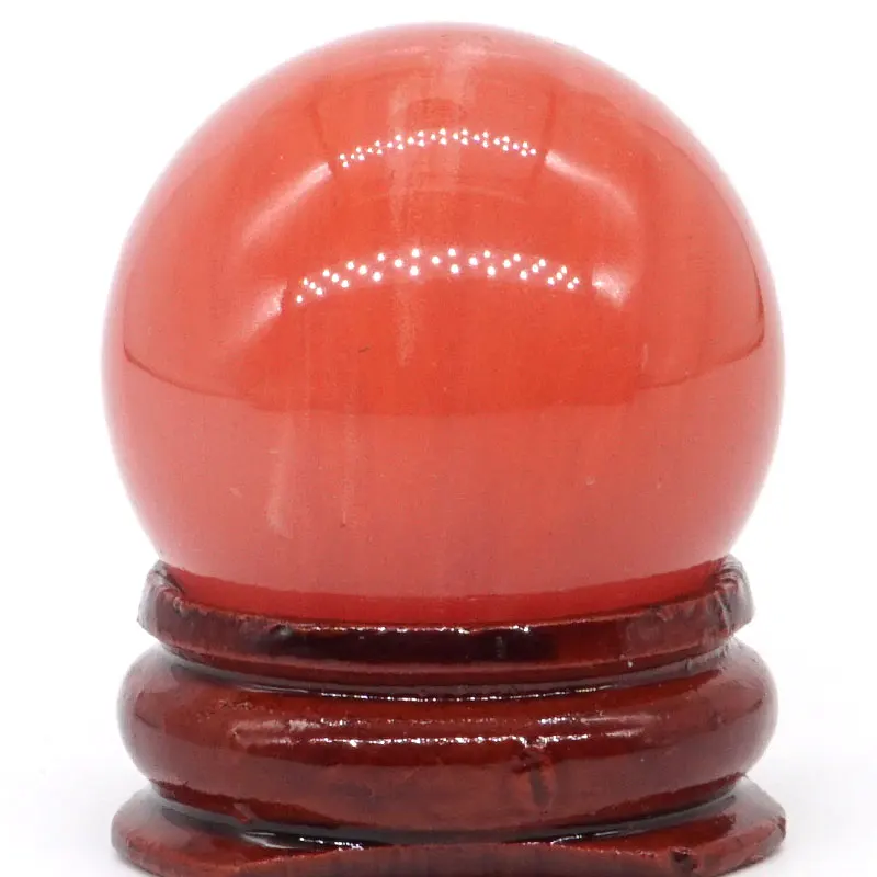 Cherry Quartz Натуральный смешанный камень шар Натуральная Минеральная кварцевая Сфера массаж рук хрустальный шар Исцеление фэн-шуй домашний декор аксессуар 30 мм - Цвет: Cherry Quartz