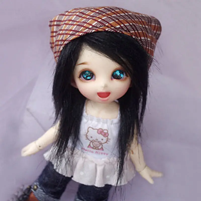 [Wamami] черный длинный шерстяной парик/волосы 1/8 Pukifee Ae Lati BJD Dollfie 14 см|bjd dollfie|wool wigdollfie