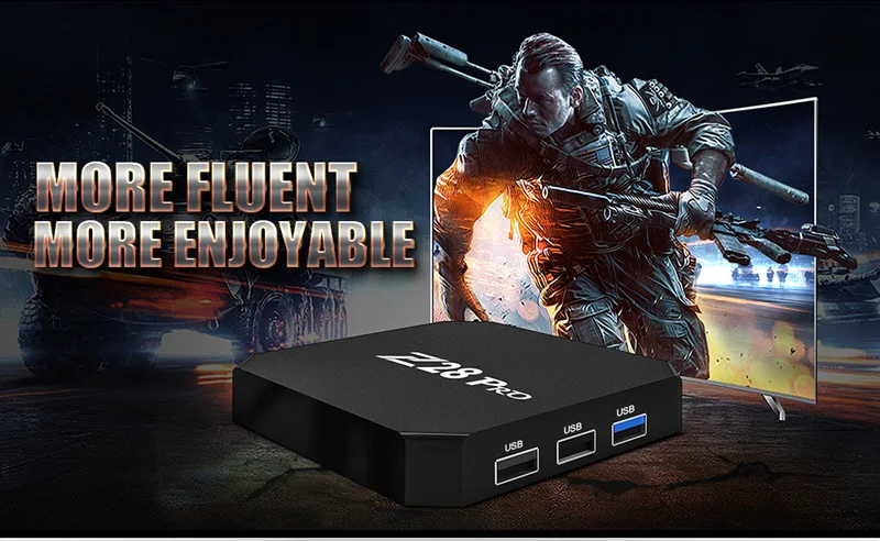 Chycet Z28 PRO Smart Android 7,1 ТВ приставка RK3328 четырехъядерный 64 бит 4 к H.265 USB3.0 2 Гб 16 Гб мини ПК WiFi LAN HD медиаплеер Z28