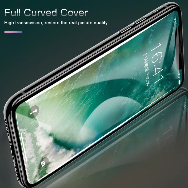 Закаленное стекло HUKU 6D с полным покрытием для iPhone 11 Pro X XR XS Max 6s 7 8 Plus Защита экрана