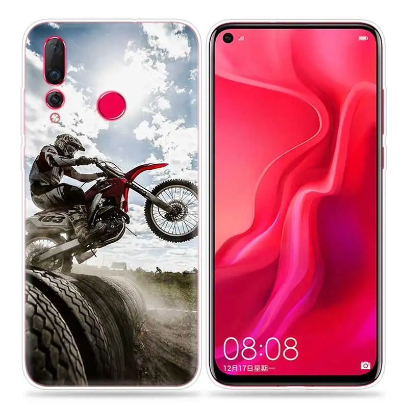 Спортивный мягкий чехол Moto Cross для huawei Honor 10i 8S 8A 8C 8X10 9 Y9 Y7 Y6 Y5 Play Lite чехол для телефона Fundas