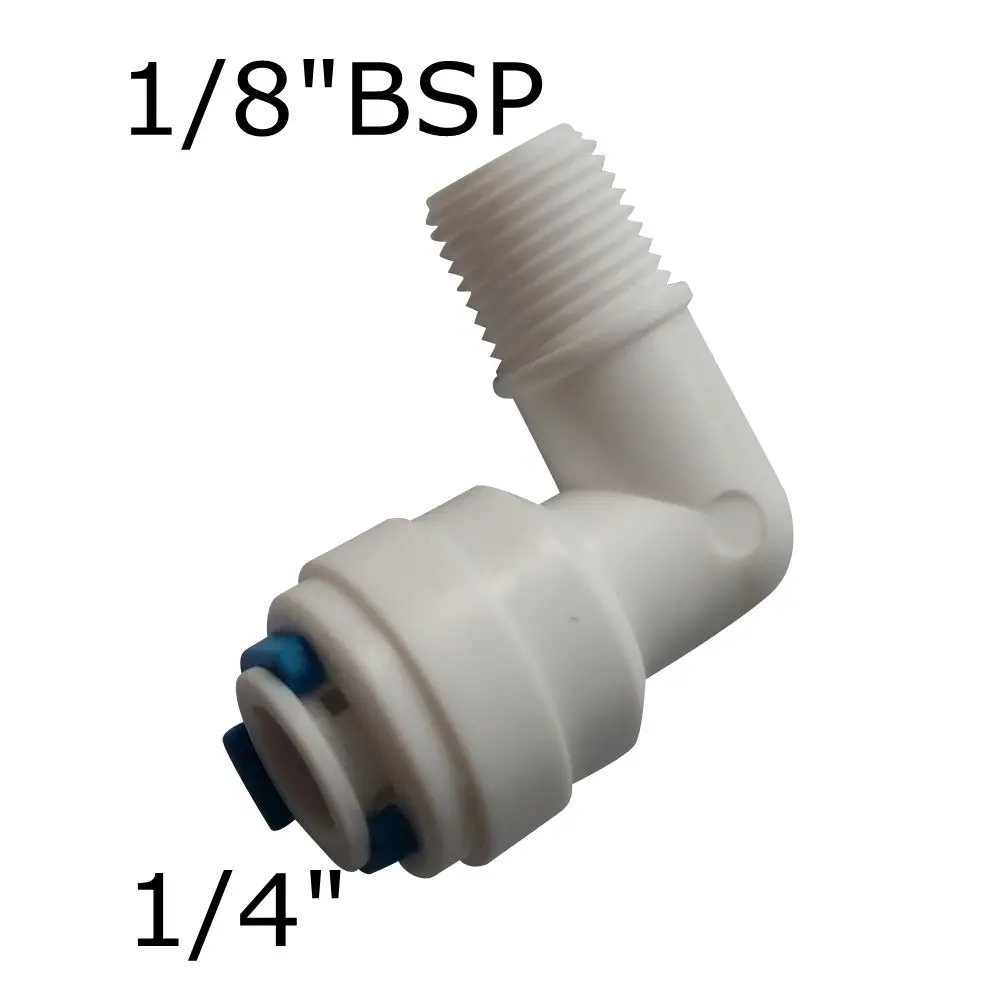 1/4 &quotOD шланг подключения 1/8&quot BSP Мужской Локоть Быстрый разъем установки RO воды