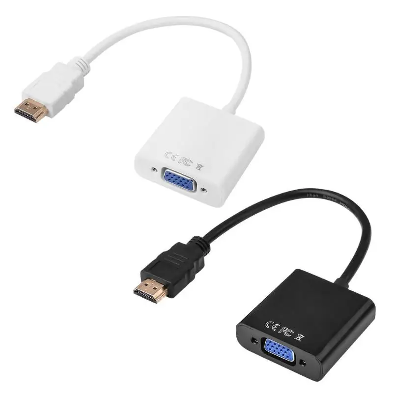HDMI к VGA адаптер провод поддержка горячей замены позолоченный 1080P конвертер «Папа-мама» аудио-видео кабель Поддержка HDCP 1,0/1,1/1,2