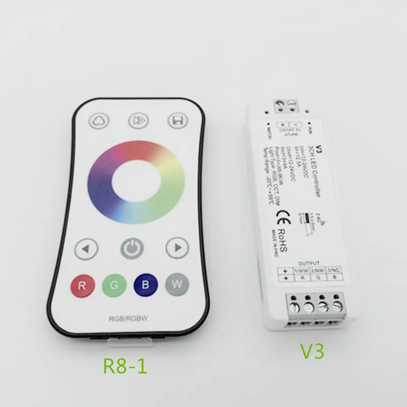 2 4G RF беспроводной светодиодный сенсорный пульт дистанционного управления R8 1 RGB