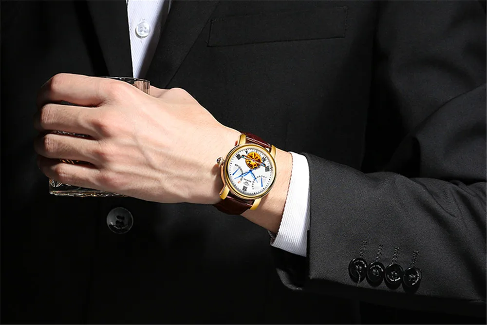 Часы наручные AILANG Мужские автоматические брендовые роскошные механические с